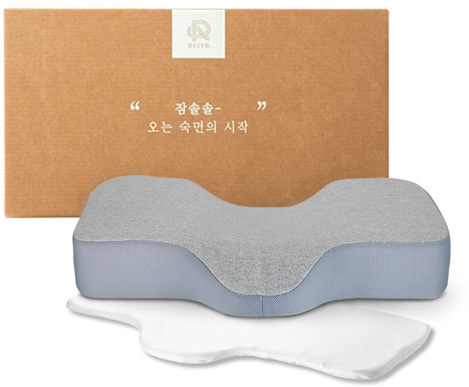 리빙제이 초고밀도 목편한 메모리폼 기능성 경추베개 + 높이조절패드 멜란지, 1개