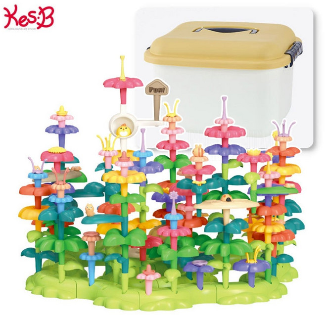 캐스비 플라워가든 137pcs, 1개, 02.소프트 눈꽃 블록 352pcs