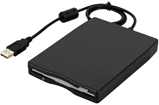 USB 플로피 드라이브 3.5 인치 USB 외부 플로피 디스크 드라이브 휴대용 1.44MB FDD USB 드라이브 플러그 및 PC Windows XP 용., 하나, 검은 색, 검은색, 1개