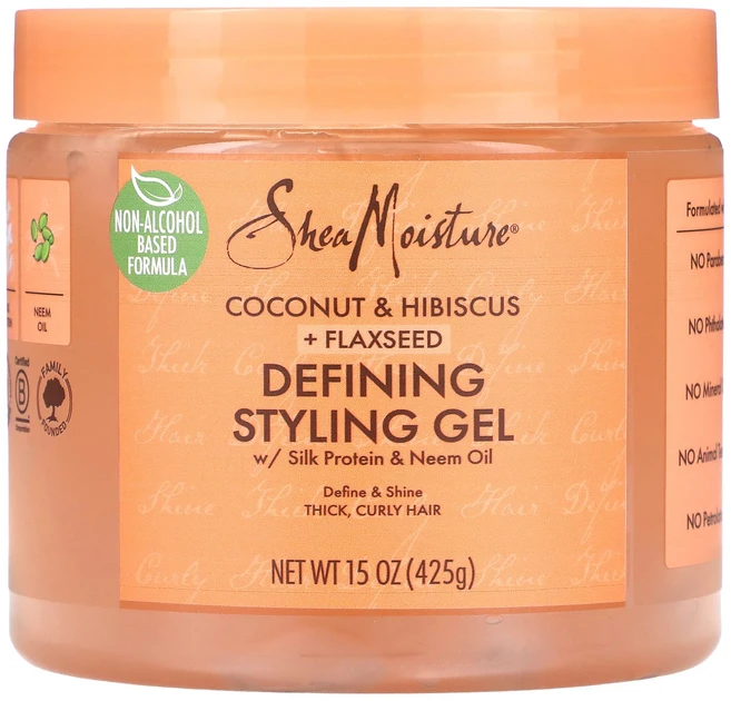 SheaMoisture 디파이닝 스타일링 젤 코코넛 & 히비스커스 + 아마씨 425g(15oz), SheaMoisture디파이닝스타일링젤코코넛히비스커스아, 425g, 1개 - 쿠팡