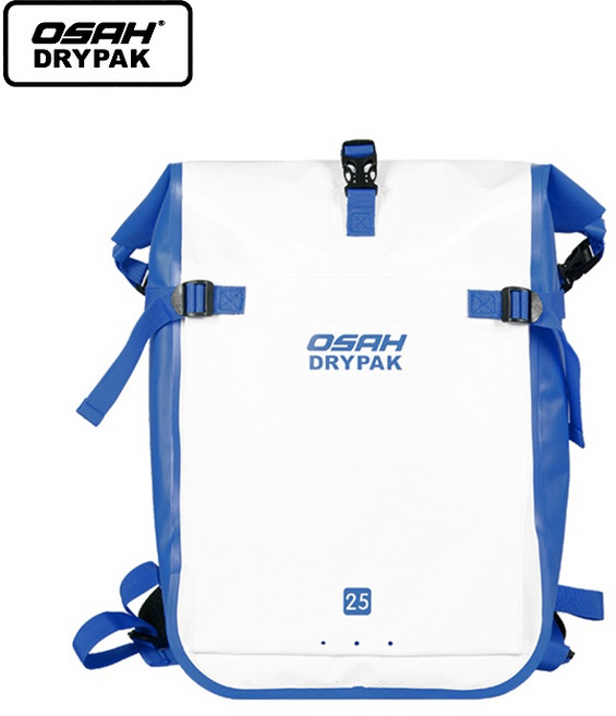 OSAH DRYPAK 25L 多功能防水背包, 藍白