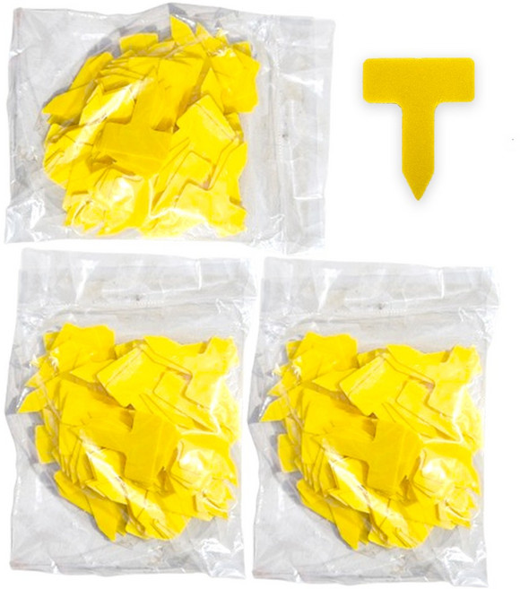 화분가드닝 화분 식물 이름표 가든픽 3.5cm, HW2.식물이름표 옐로우 3봉지