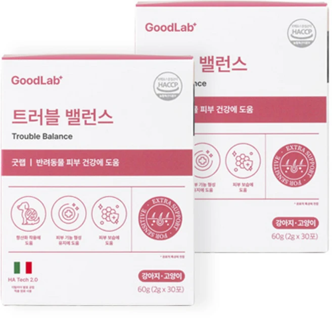 펫펫펫 강아지 고양이 피부 영양제 굿랩 30p, 30회분, 피부/피모, 2개 - 쿠팡