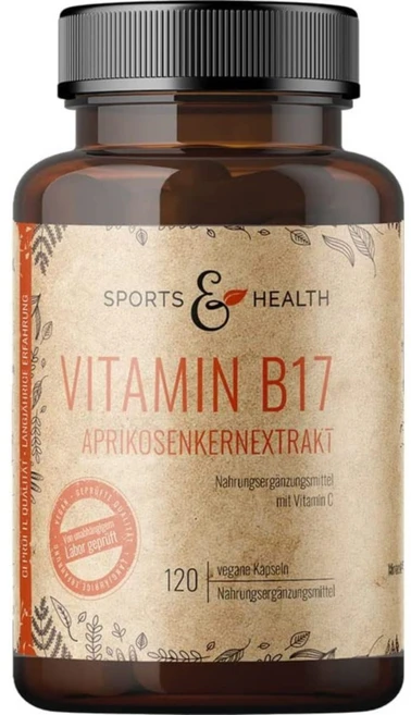 Sports Health 스포츠헬스 비타민B17 아미그달린 120캡슐, 1개, 120정 - 쿠팡