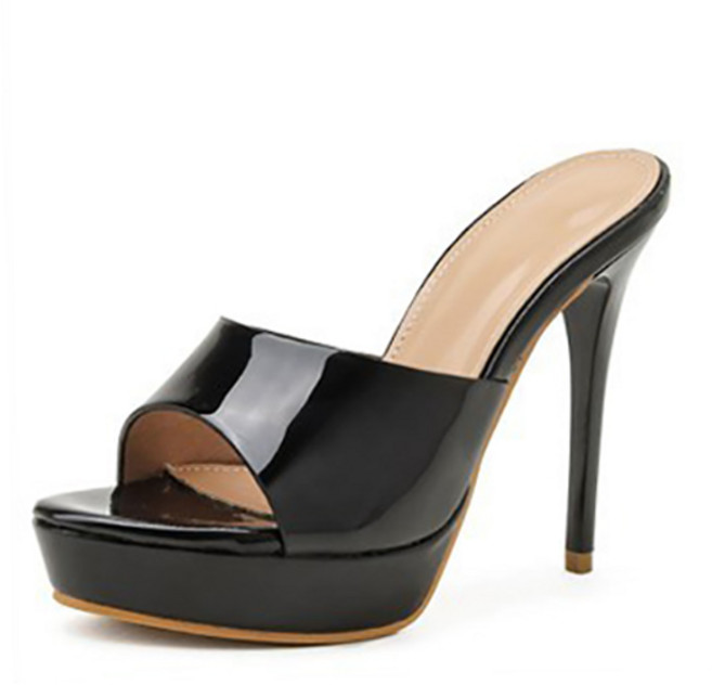 히또리 (12cm 추가 사이즈 입고 220-260 ) 심플 모던하게 에나벨 가보시 슬리퍼 뮬 샌들 힐