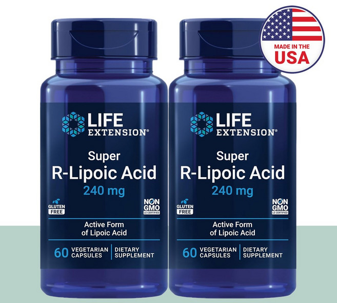 라이프익스텐션 알파리포산 알리포산 r리포산 8주분, 60정, 2개