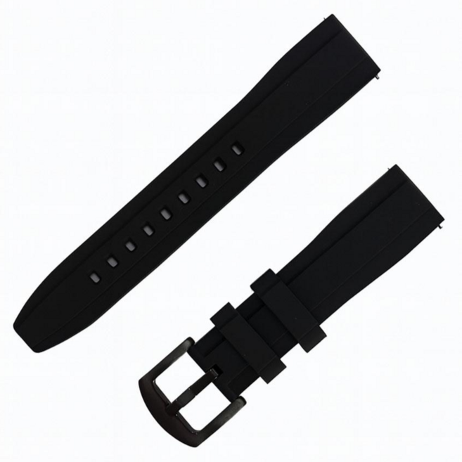 삼성 갤럭시 워치 클레식 실리콘 스마트워치 스포츠 시계줄 스트랩 20 mm 22 mm, 블랙