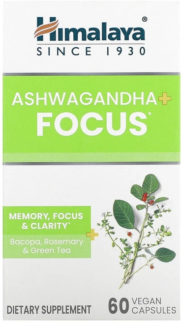Himalaya 아슈와간다 + 집중력 베지 캡슐 60정 Himalaya (히말라야), 1개 - 쿠팡
