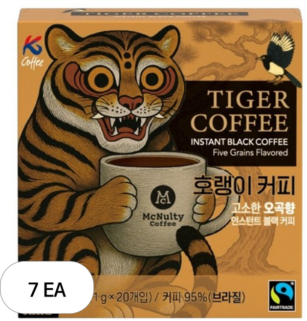 맥널티 호랭이커피 20T, 7개, 20개입, 1g