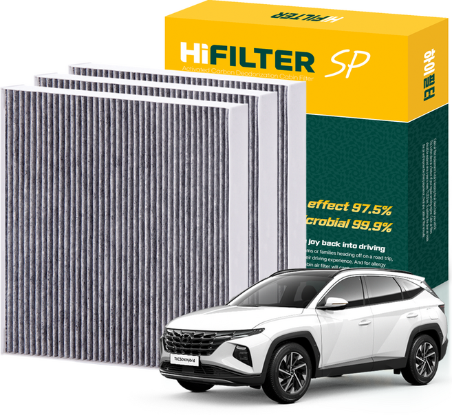 하이필터 현대 자동차 활성탄 에어컨필터, 3개, 디 올 뉴 투싼 NX4 HEV (4세대) HI-L012