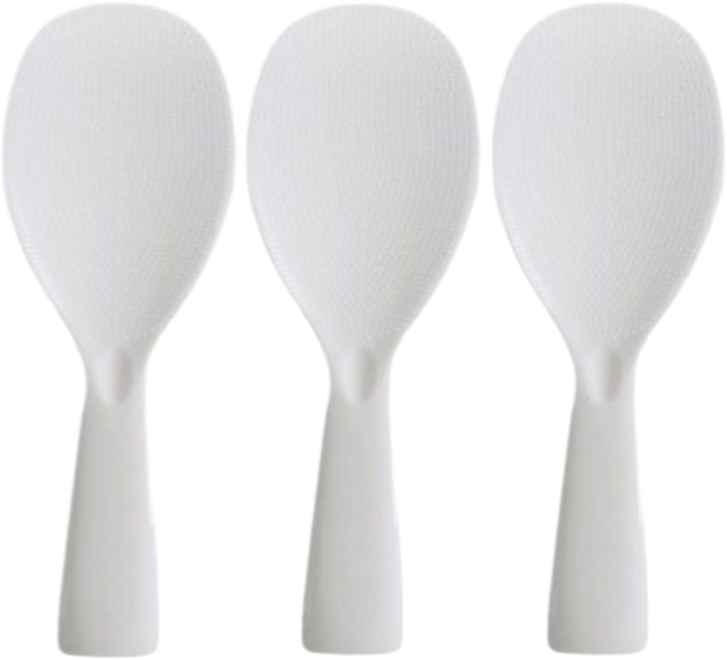 꽁쏘 국내산 밥알 안붙는 스탠딩 주걱, 화이트, 3개