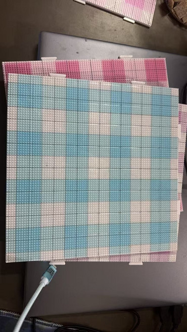 78釘拼豆豆板.6mm長釘加厚耐高溫防燙拼豆大板墊小紅書畫線彩色, 1個, 78釘藍色畫線板一塊