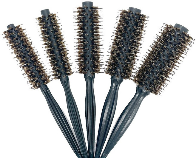 티크 포킹 헤어롤빗 앞머리 뿌리볼륨 미니 브러쉬 미용실 돈모 드라이빗 5종, 1개, 돈모5호