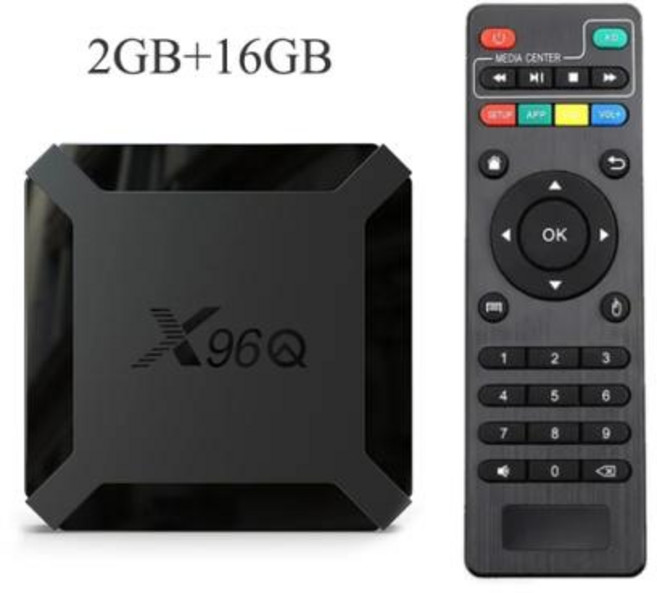 안드로이드 TV박스 10.0 X96Q 안드로이드 TV박스 2GB RAM 16GB ROM WiFi 2.4G USB 울트라HD 4K H.265 3D 홈 스마트 TV박스 파이어스틱 TV, 1) 미국 플러그 - X96Q 2GB16GB, 1개