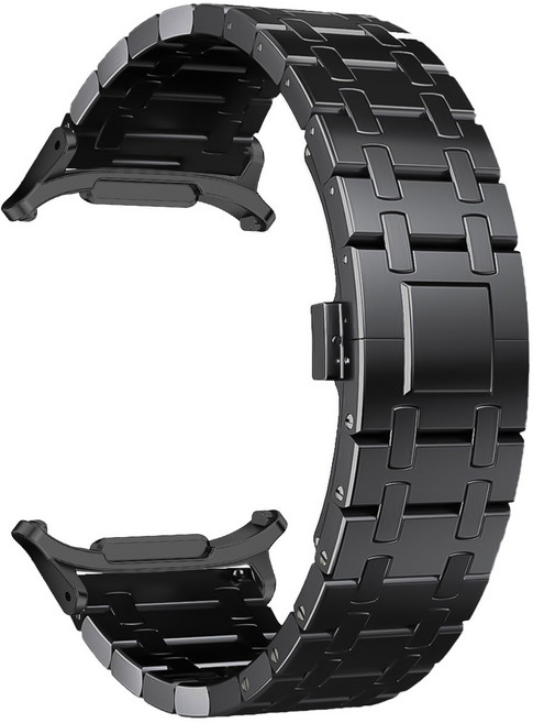 삼성 갤럭시워치 7/8 울트라 2025 호환 스테인리스 메탈 스트랩 47mm, 블랙, 1개