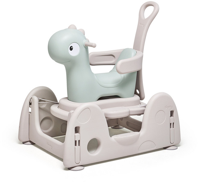 아이팜 파미 공룡 무소음 스프링카 세트 붕붕카 흔들말, 1. 모스그린, 1개