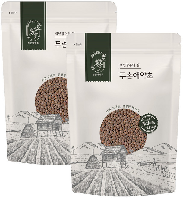 두손애약초 캐나다 브라운 렌틸콩 렌즈콩, 1kg, 2개