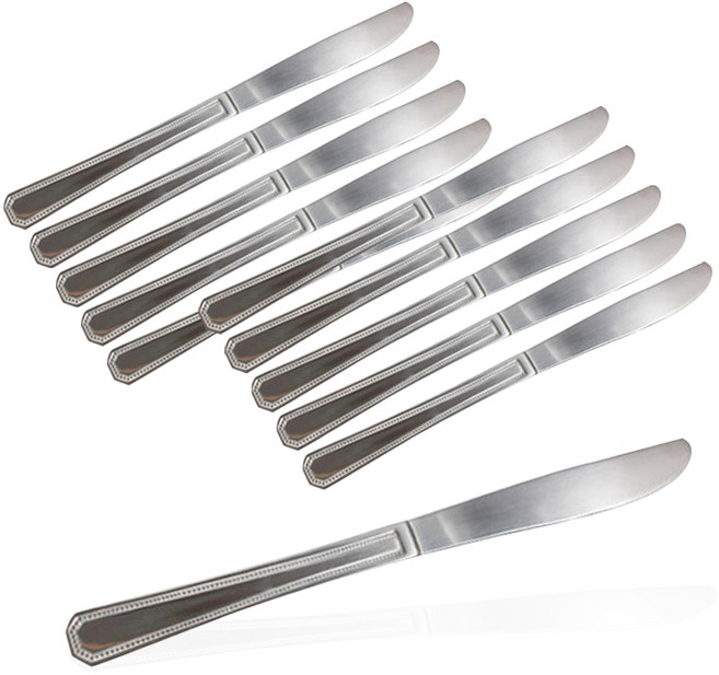 고급 스텐 양식 스푼 포크 나이프 업소용 커트러리 양식기 (10개/50개/100개), 10개