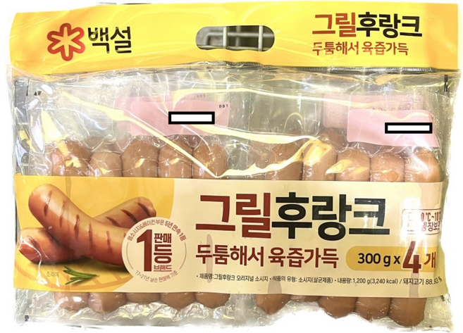 코스트코 백설 그릴 후랑크 소시지, 4개, 300g