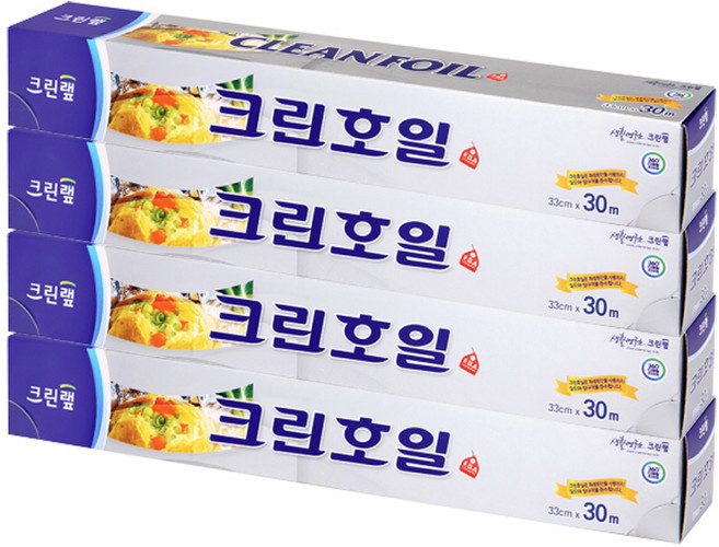 크린랩 크린호일 33cm x 30M 4개