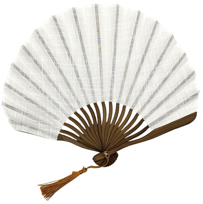 모시부채 (소) 22cm (흰색/백색) 직물아교포수 모시접선(최상품 노리개 달려있음), 백색(흰색), 1개