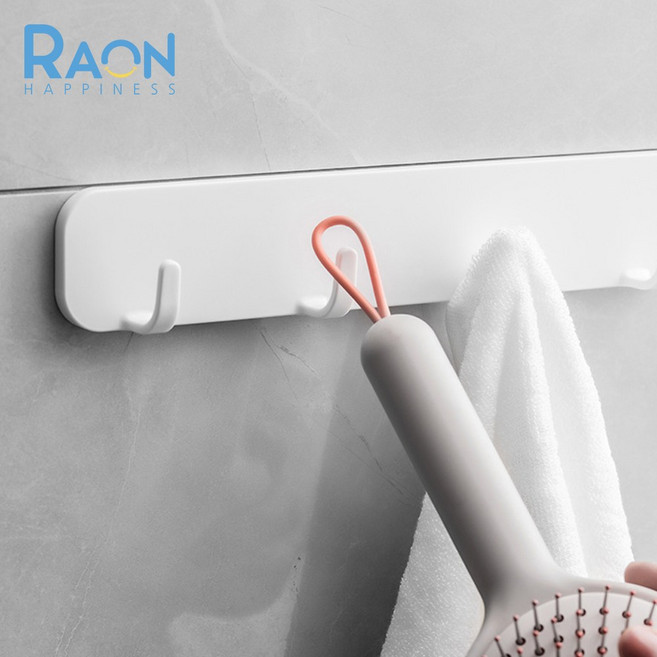 주방 다용도 고리 4구 욕실 화장실 다용도실, 1개, 화이트