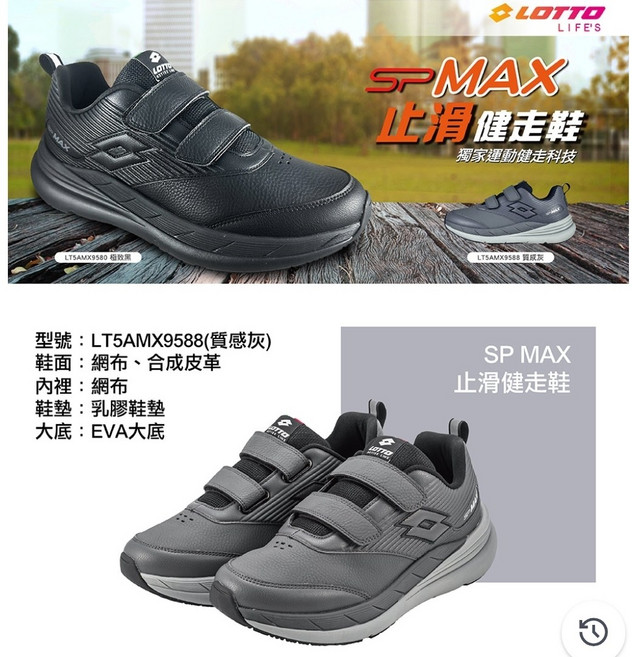 LOTTO SP MAX 止滑健走鞋 LT5AMX9588