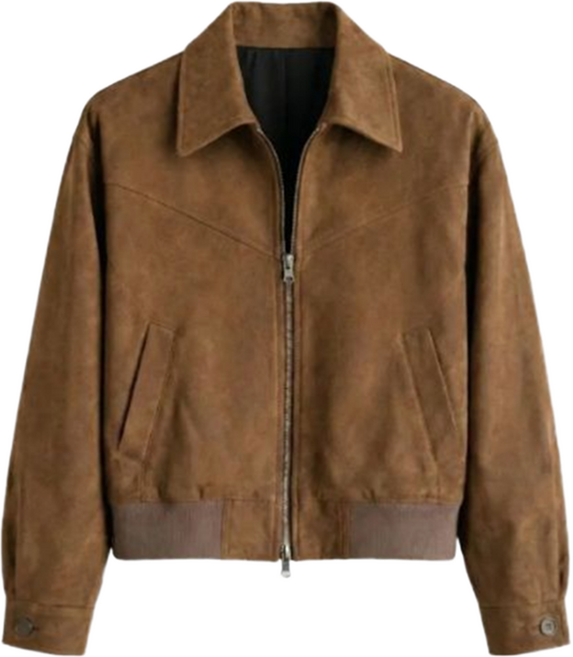 고르보 남자 봄 스웨이드 오버핏 아우터 카라넥 트러커 자켓