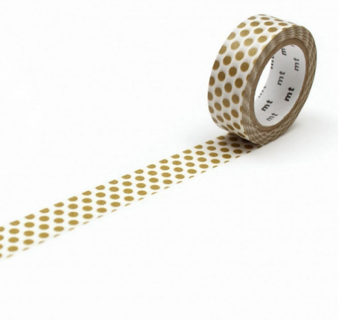 mt 엠티 마스킹 테이프 도트 골드, 단품, 단품