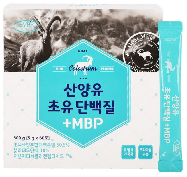 에버그린 산양유초유단백질MBP 5g x 60포, 1개