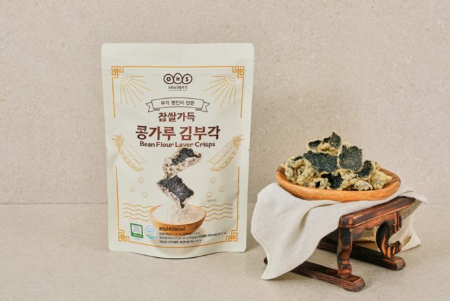 [오희숙전통부각] 부각 명인이 만든 찹쌀가득 콩가루김부각80g, 6개, 80g