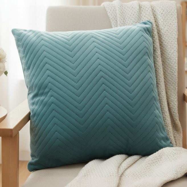 서플라이랩 북유럽 인테리어 벨벳퀼팅 쇼파쿠션 국산솜 포함, 옵션5. 그라스그린