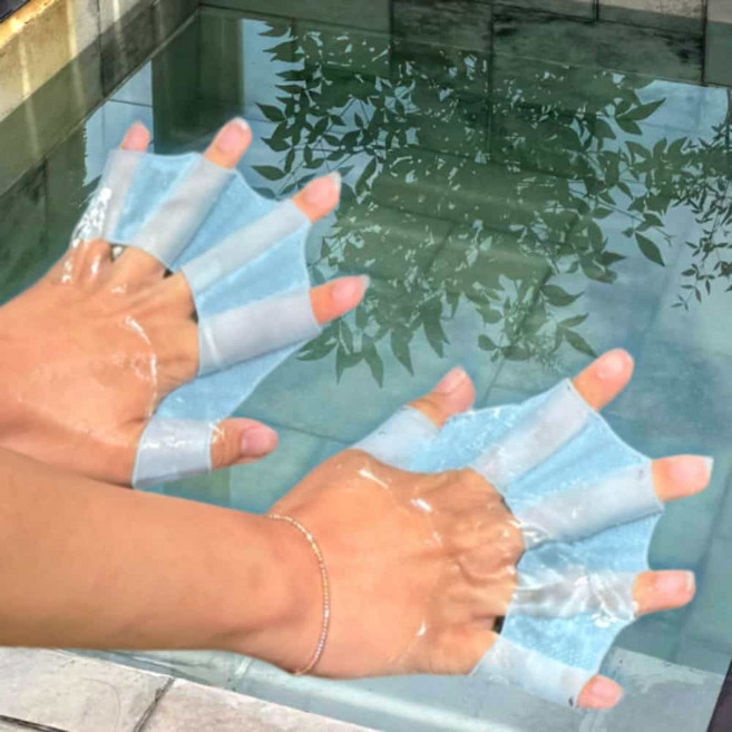 살림냥냥 물갈퀴 장갑 M 개구리장갑