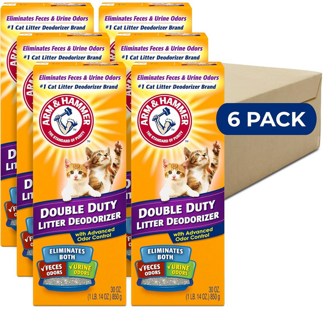 ARM&HAMMER 고양이 탈취제 850g 6개 고양이 모래 화장실 탈취제 암앤헤머 탈취제 대용량 더블듀티