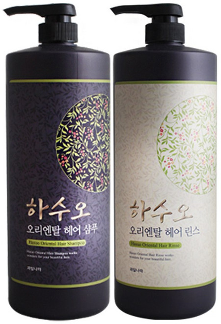 과일나라 하수오 오리엔탈 헤어 샴푸 1.5L+린스 1.5L, 1세트