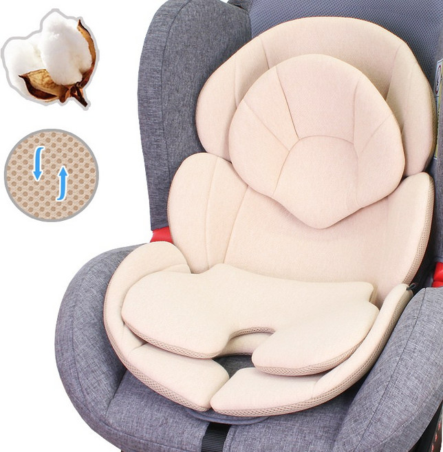 오토팬시 유모차 카시트 라이너 듀얼 이너시트 유아승용물 쿠션세트 신생아패드, 15.풀세트형 이너헤드보조 오가닉베이지, 1개