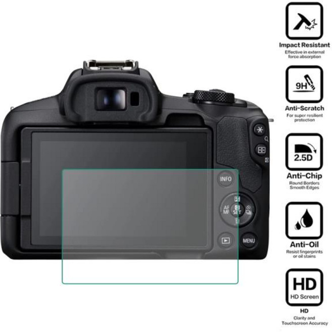 Canon EOS R/Ra/RP/R3/R5/R5C/R6 Mark II/R7/R8/R10/R50 카메라 디스플레이 화면 보호 필름 용 강화 유리, 1개