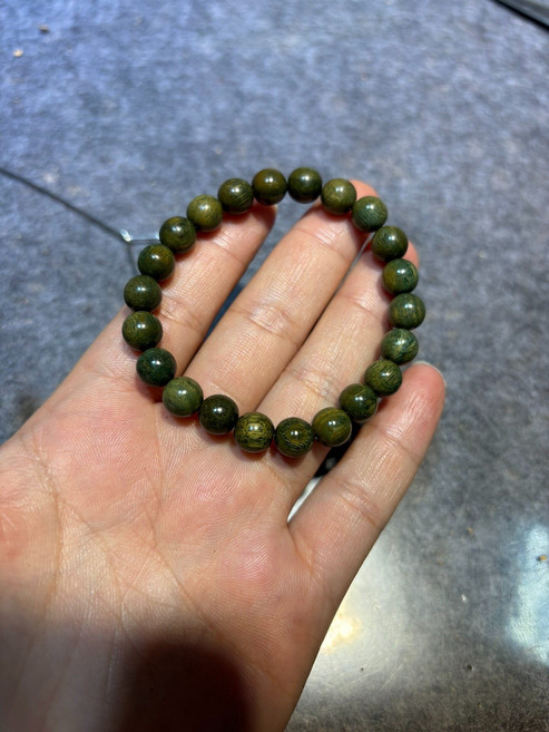 畢業精品 阿根廷翠綠色滿花紋綠檀 8x21顆