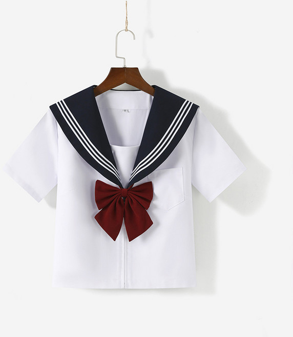 女子制服 JK制服 關西襟 三線 藍色 日本水手服 學生服 COSPLAY