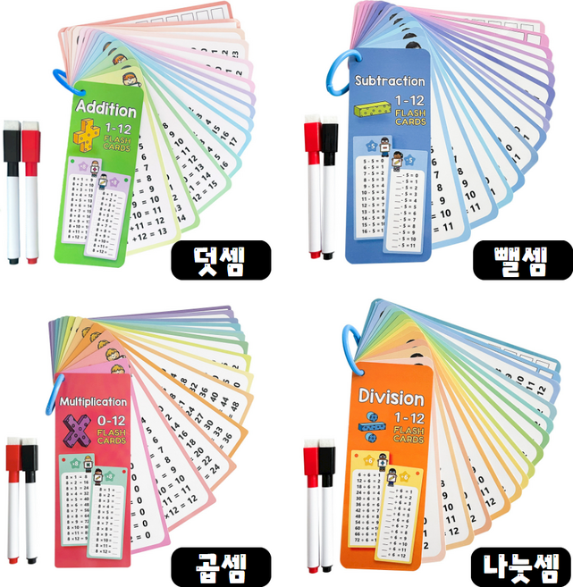 수학 사칙연산 반복학습 워크북 세트, 1세트, 덧셈