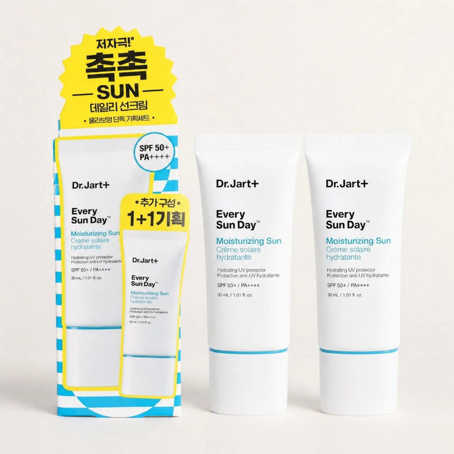 닥터자르트 에브리 선 데이 모이스처라이징 선로션 SPF 50+ PA+++, 30ml, 2개