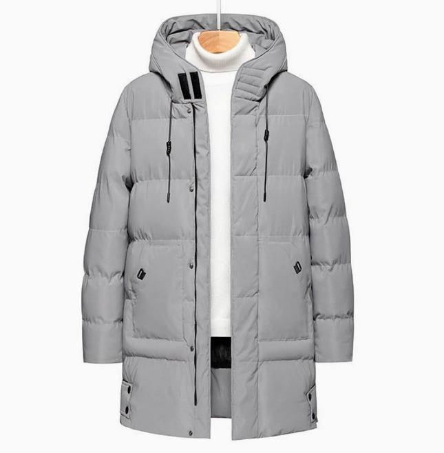 Connect LINK 남성용 빅사이즈 겨울 두툼한 방한 보온성 후드 하프패딩