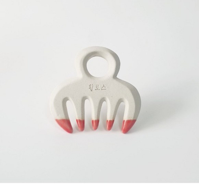 휠로스테라피 테라브러쉬 두피 바디 측두근 마사지 괄사 지압 빗, 1개