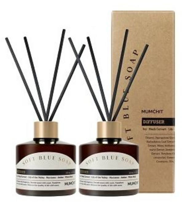 1급 조향사 멈칫 바이오톡스 디퓨저 데일리 라인 더블 (200ml+200ml) 5종 택1, 소프트블루 솝