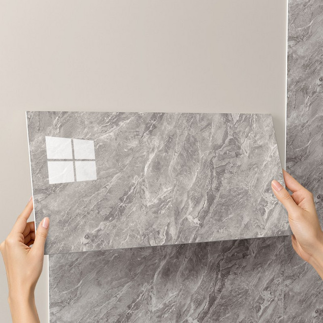 아이시니 [정품] 유광 붙이는 폼블럭 대리석 10개, 마블 브라운