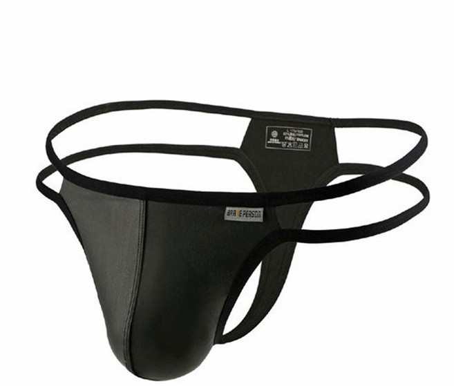 BRAVE PERSON 인조 가죽 티 팬티