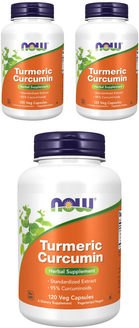 NOW Foods 薑黃素素食膠囊, 120顆, 3罐