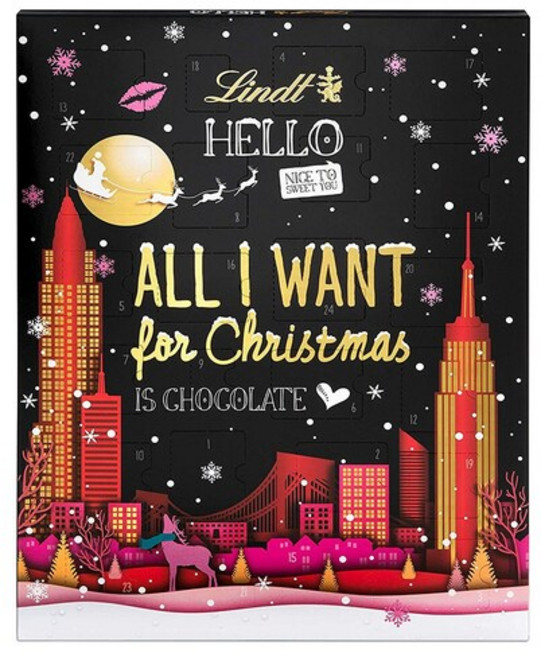 Lindt 린트 헬로 어드벤트 캘린더 초콜릿 230g All I Want For Xmas 2021, 1개
