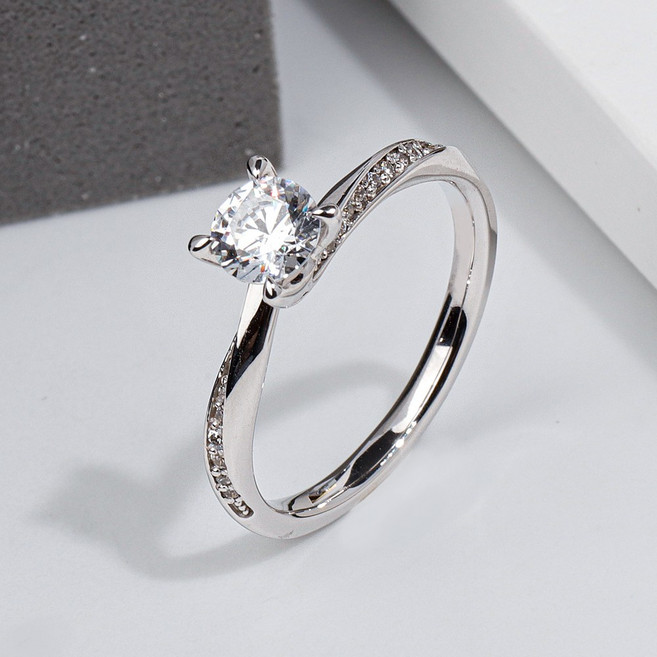 5부 천연 다이아 반지 샤인 키스미 현대 Si2