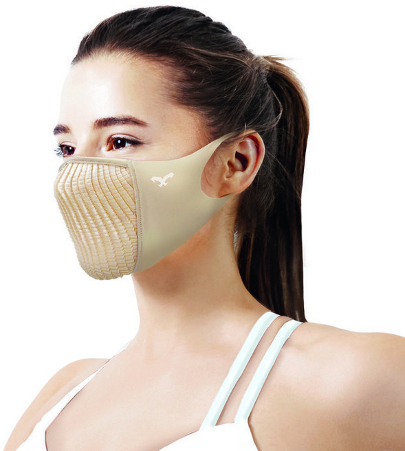 나루마스크 N0U Lite 자외선차단 스포츠마스크 / 편한호흡 여름용 메쉬원단, 베이지